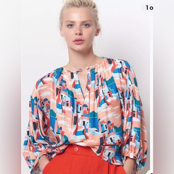 Corey Lynn Calter Free People Lola top Capri Print Small NWT - Picture 1 of 10